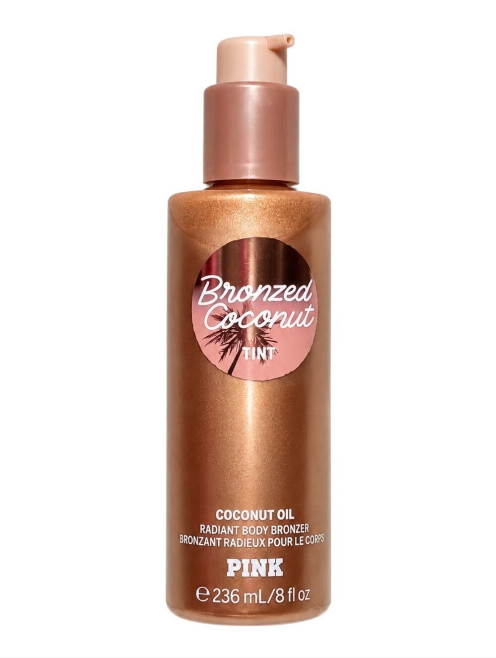PINK Limited Edition Bronzed Coconut Oil Tint Radiant Body Bronzer 8 Oz NEW